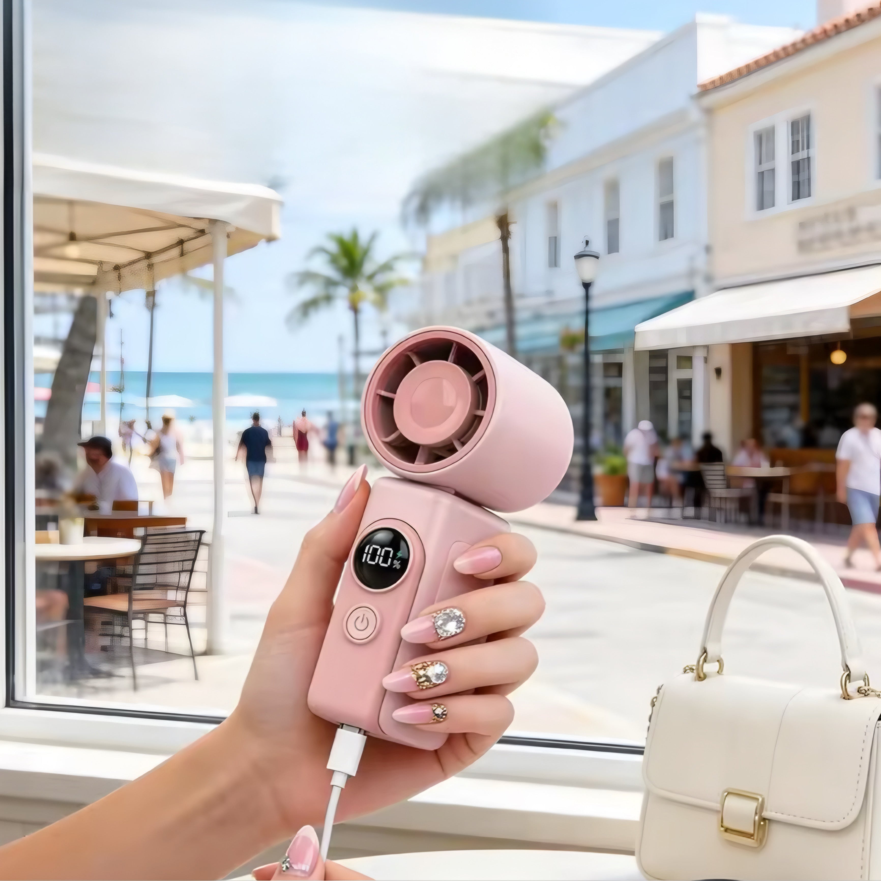 Mini Ventilateur Portable avec Clip & Écran LED