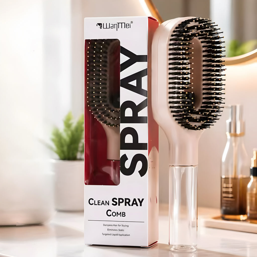 Peigne Spray 2-en-1 pour Cheveux