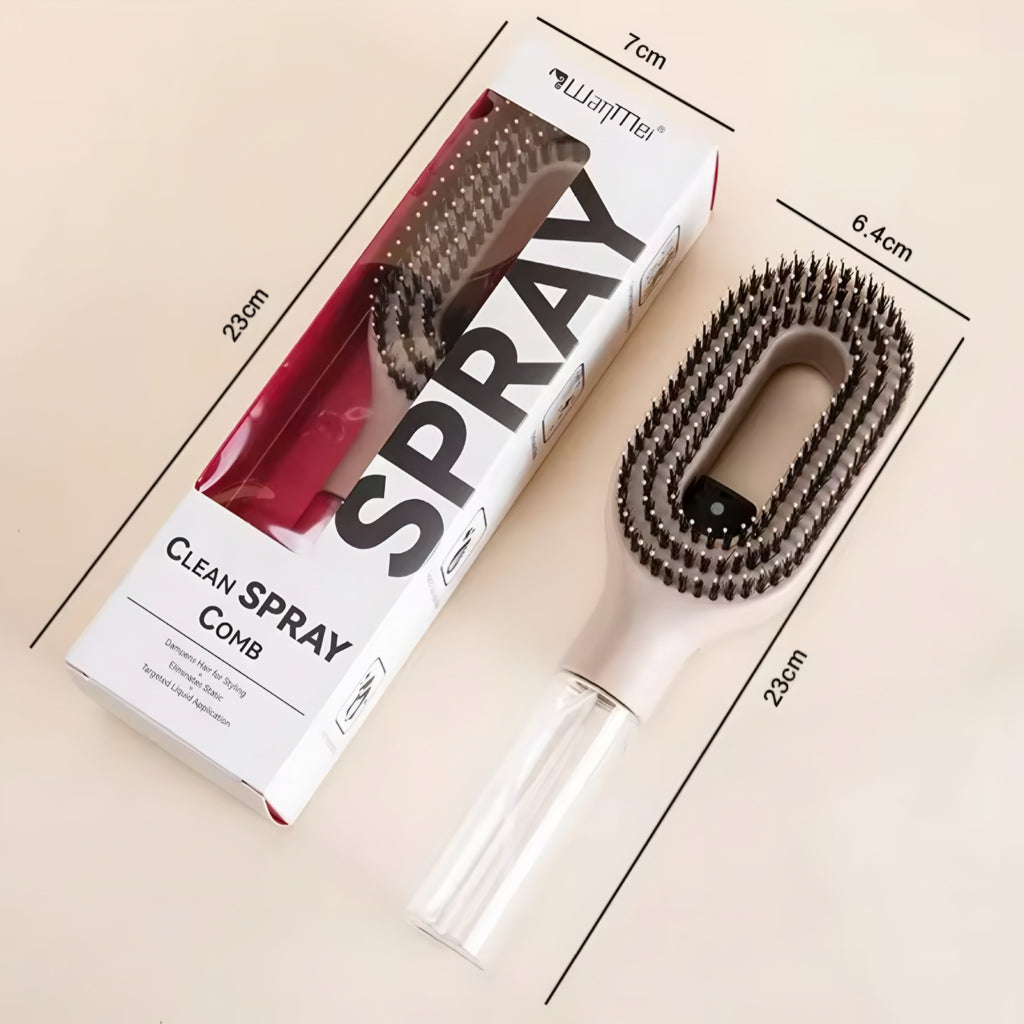 Peigne Spray 2-en-1 pour Cheveux