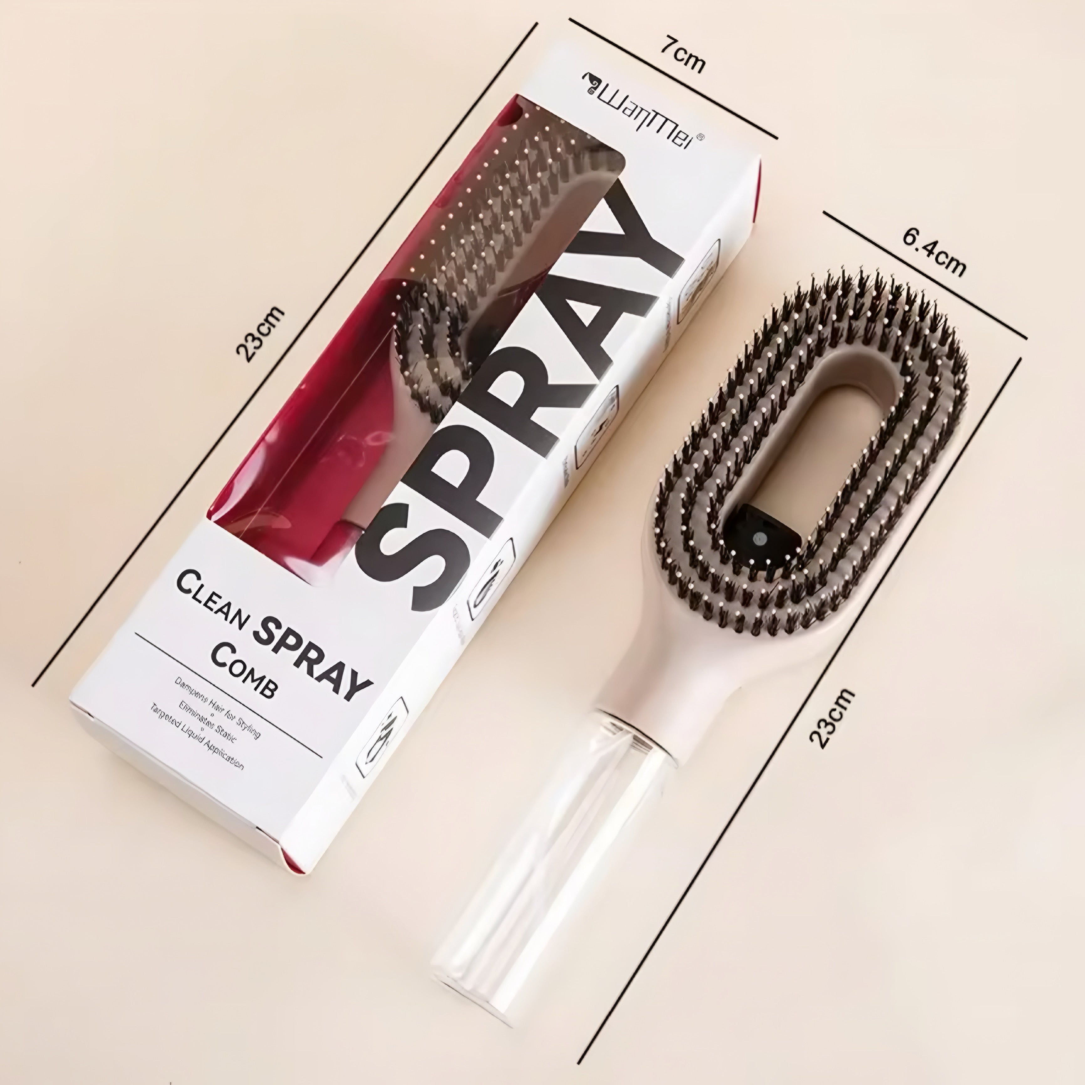 Peigne Spray 2-en-1 pour Cheveux