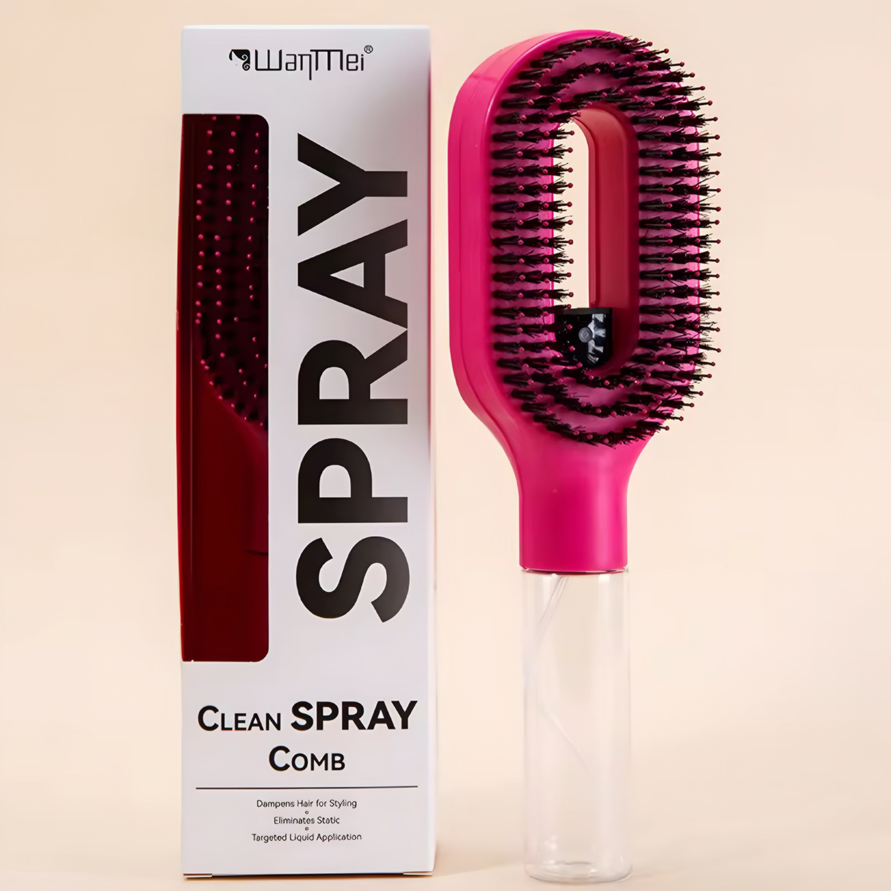 Peigne Spray 2-en-1 pour Cheveux