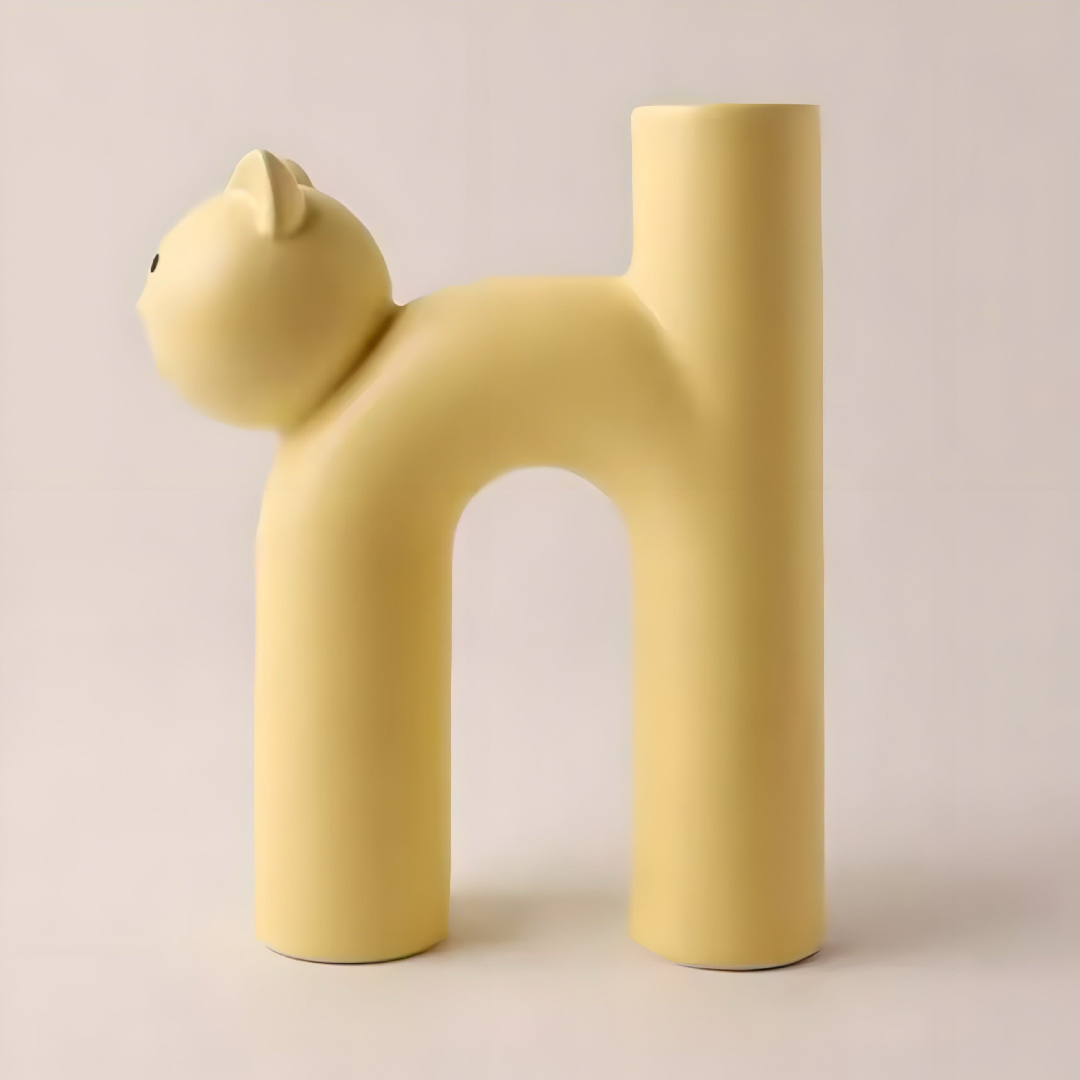 Vase Chat Cartoon en Céramique en Forme de U