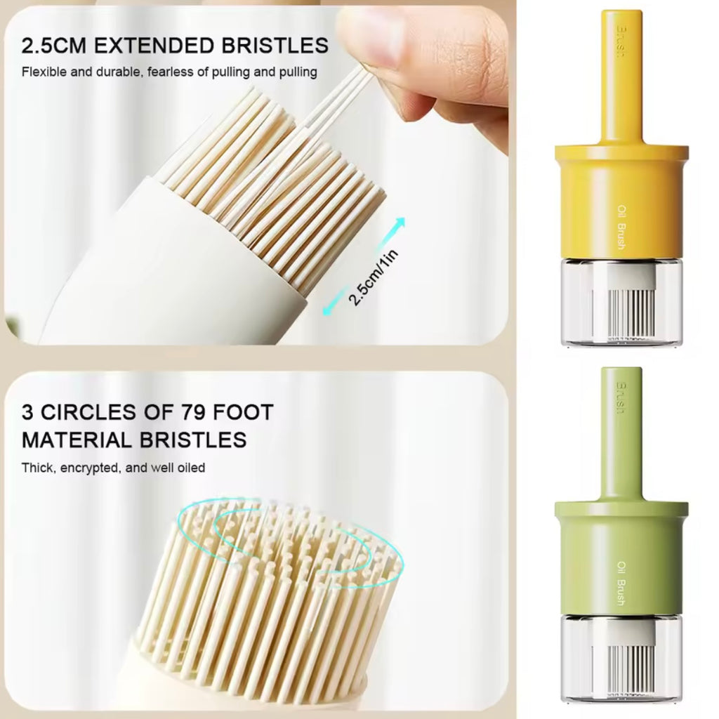 Bouteille Distributeur d’Huile & Sauce 2-en-1 avec Pinceau