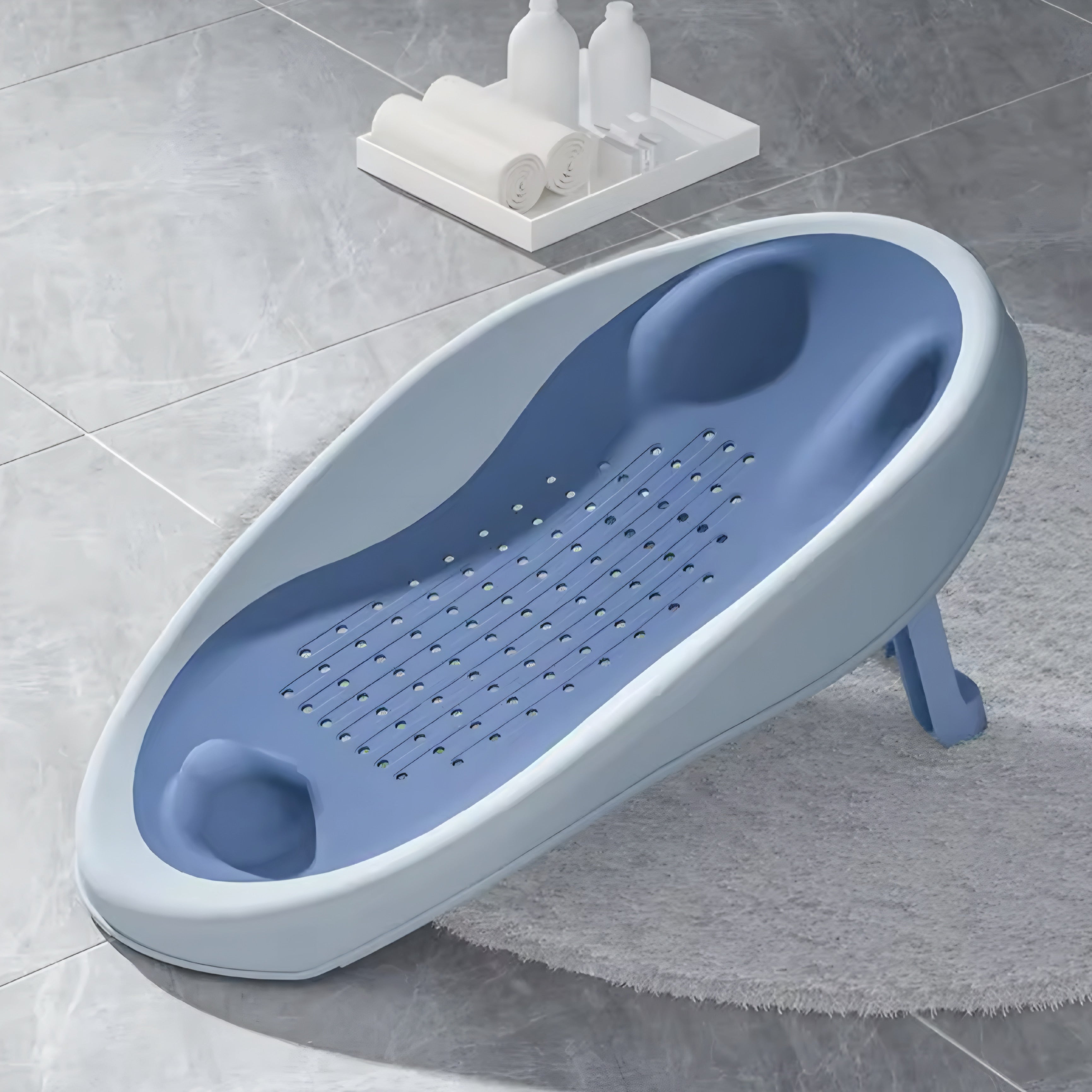 Siège de Bain Pliable pour Bébé avec Dossier Ergonomique