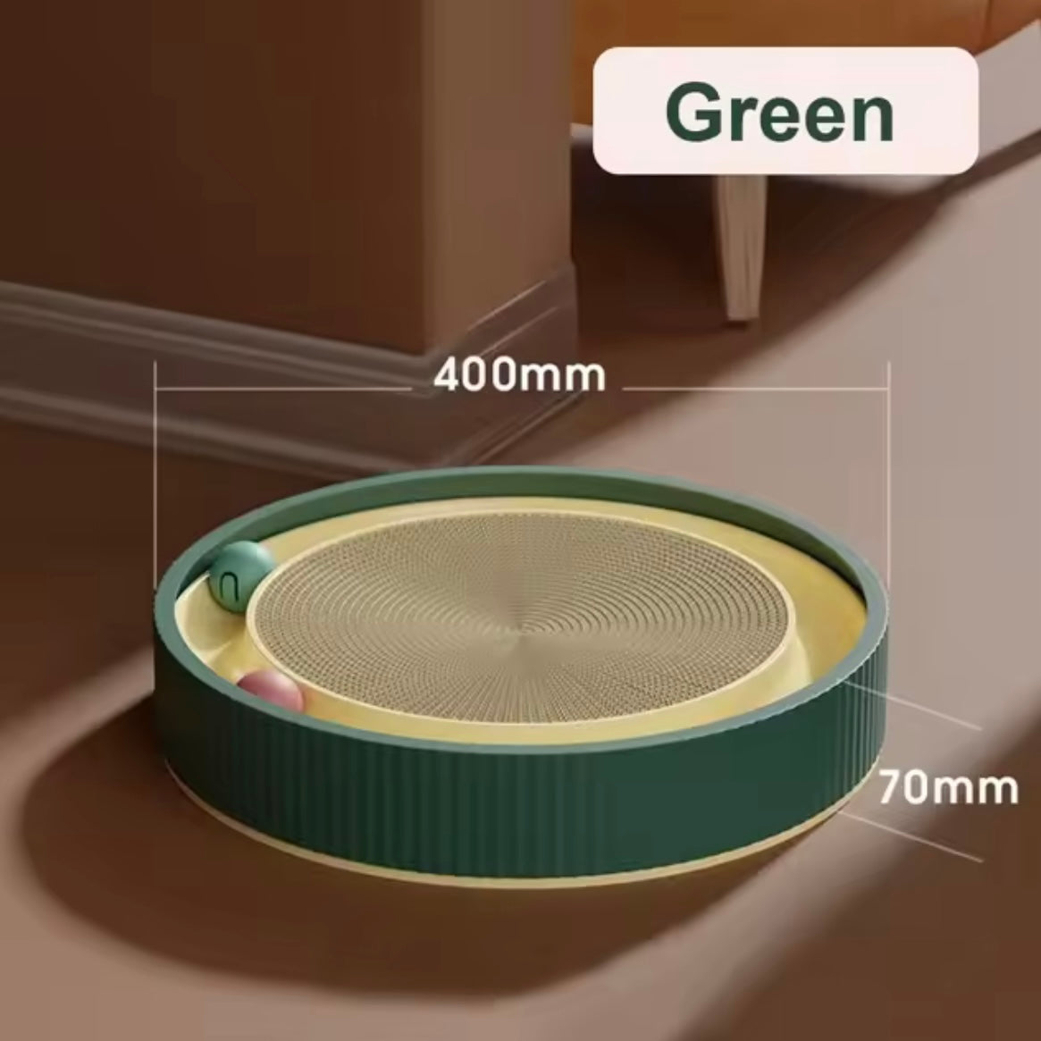 Griffoir Rond pour Chat avec Balle Interactive