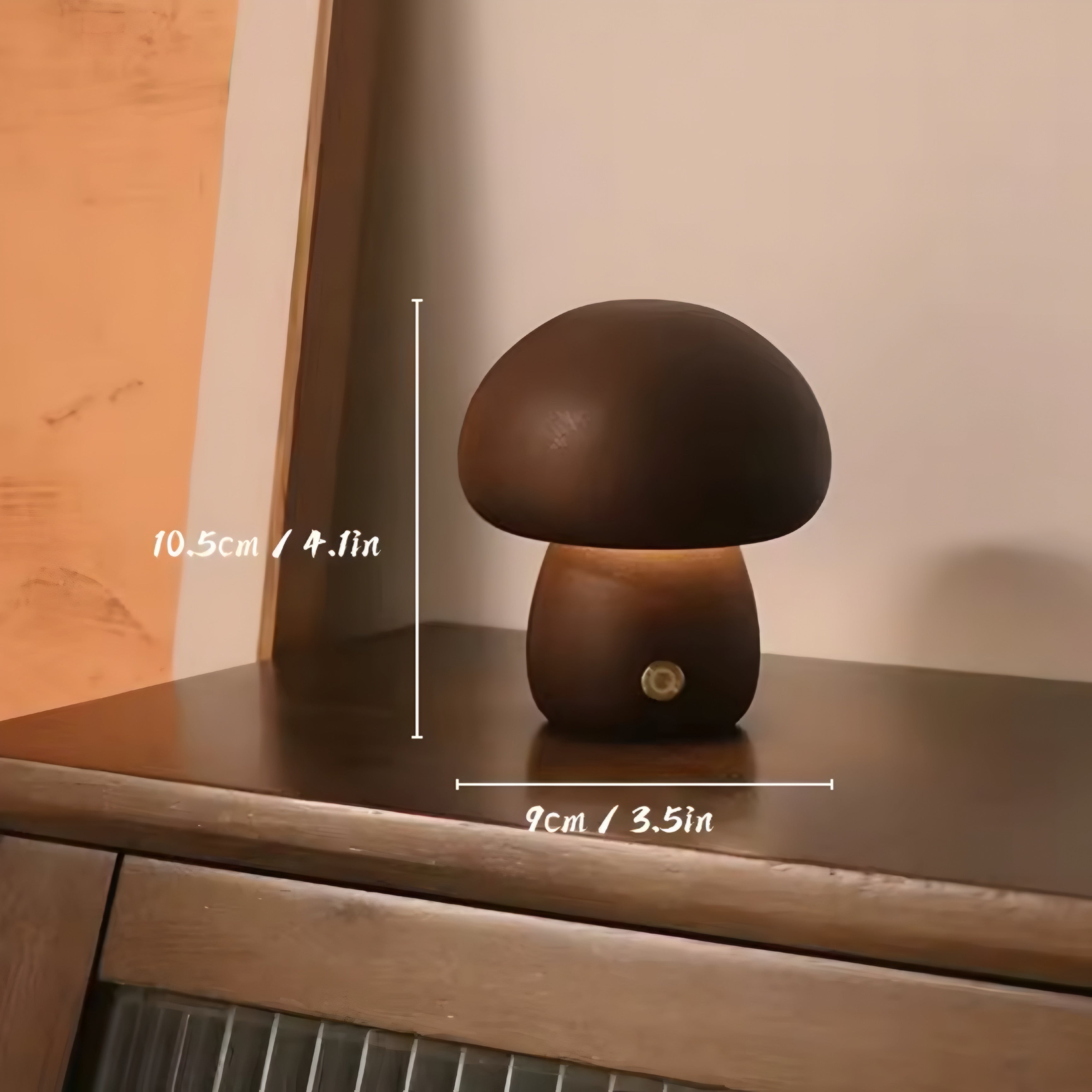 Lampe Champignon en Bois