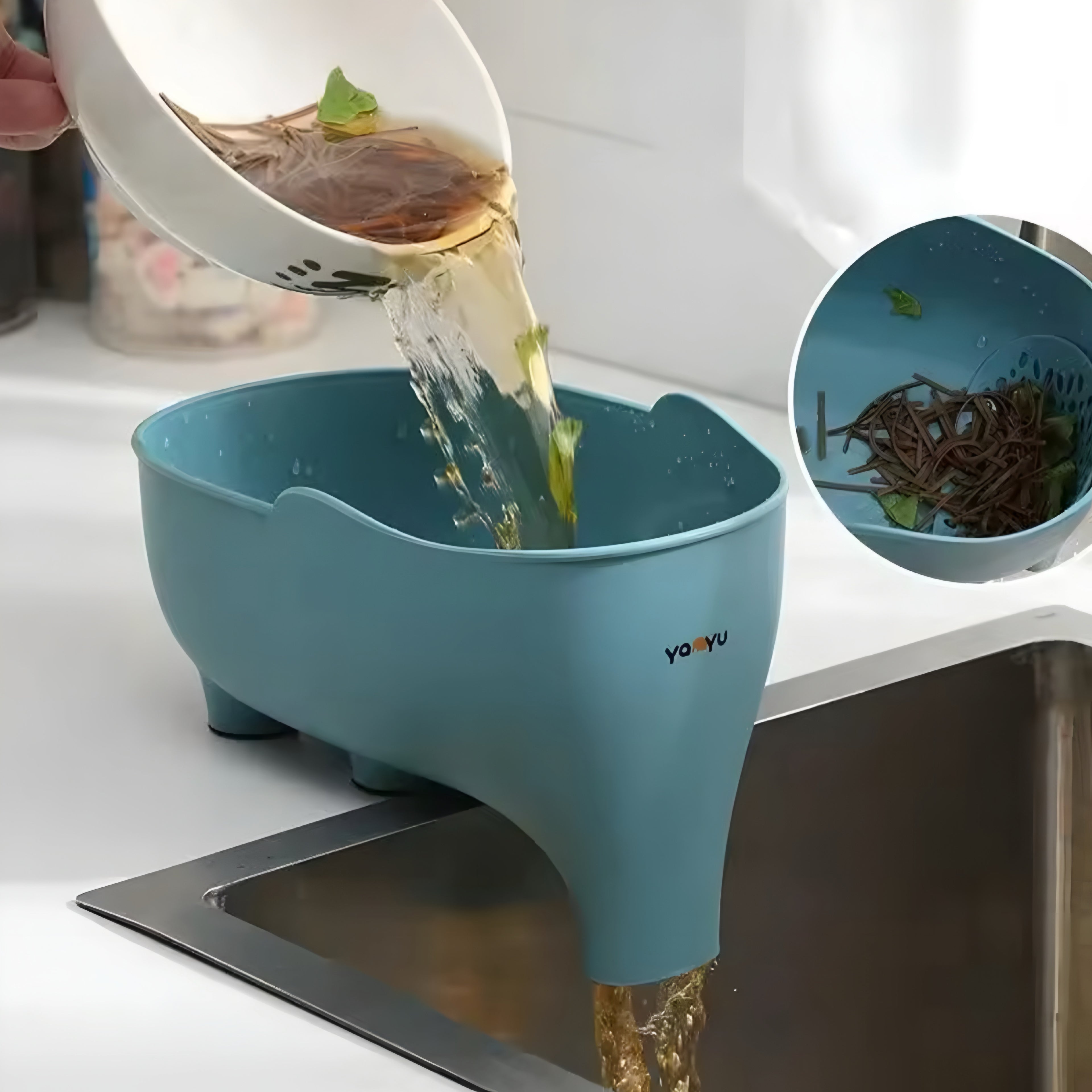 Égouttoir de Cuisine en Forme d’Éléphant